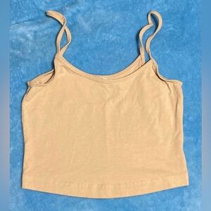 Bp Basic Nude Tan Strappy Camisole Stretch Crop Top Undershirt Women’s Size S